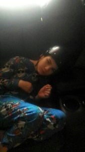 Him being content with what he did.